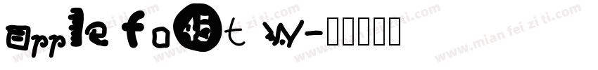 apple font w字体转换